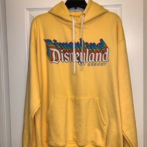 Yellow Disneyland rainbow hoodie sweater